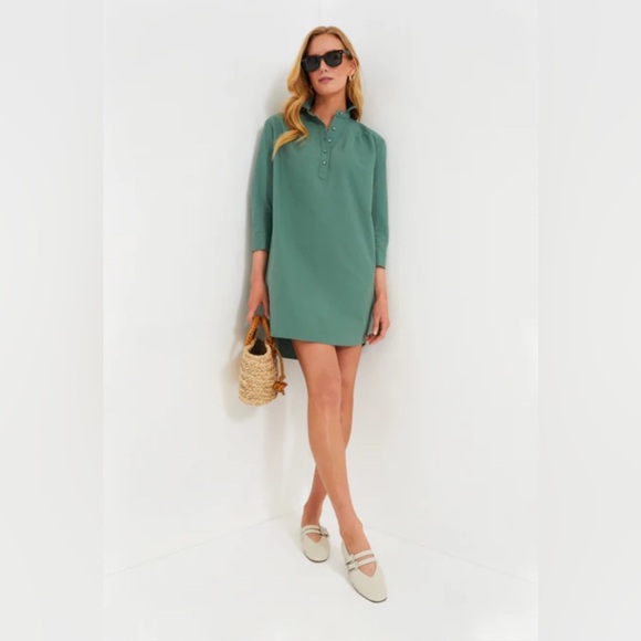 Tuckernuck Dresses & Skirts - TUCKERNUCK Pomander Place Green Polly Dress Sz M Casual Staple Relaxed